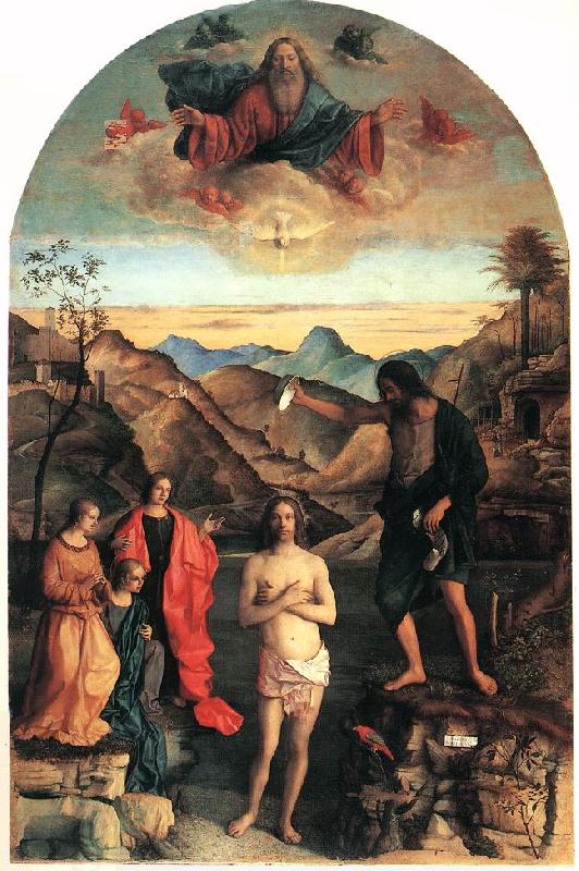 BELLINI, Giovanni Baptism of Christ ena China oil painting art